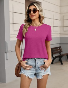 Camiseta Moderna para Mujer, Cuello Redondo, Manga Corta, Silueta Holgada, Estampado Gráfico, Estilo Urbano, Camiseta con Cuello Redondo - Product Image 2