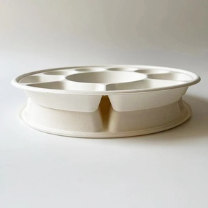 Bandeja de Servicio de Alimentos Sostenible para Soluciones de Empaque Modernas para Restaurantes, Platos para Comidas de 8 Compartimentos, Platos para Buffet y Comedor - Product Image 1