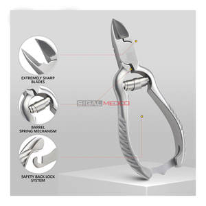 Coupe-ongles robuste en acier inoxydable courbé pour podiatres, ongles incarnés épais, coupe-ongles à ressort, soins pour bébés et seniors - Product Image 4