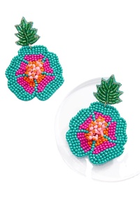 Hermosos pendientes y joyas para las orejas con diseño de pookie, en colores rojo y blanco, con cuentas de semillas, para niñas, de la India. - Product Image 6