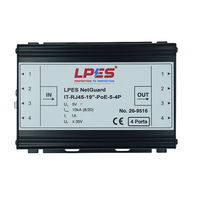 Protector de Sobretensión Ethernet Cat5 RJ45 de 100Mbps, 24V PoE, Protección contra Rayos en Línea para LAN, Módulo de Línea de Datos de Red para Sistemas CCTV