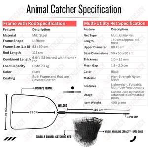 ACN-MS-SQ-Fix Épuisettes de pêche télescopiques pliables pour hommes, femmes, enfants, avec poignée, pour la pêche en eau douce, pour la sécurité routière et l'extérieur - Product Image 2