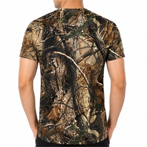 Camiseta de rendimiento para hombre, camuflaje, manga corta, para caza y deportes, de primera calidad, de secado rápido, transpirable, para actividades al aire libre. - Product Image 2