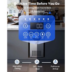 Commercial <b>Kitchen</b> <b>Equipment</b> Stainless Steel 100 Lbs/24h & 30 Lbs Ice Maker Machine Built-in/Freestanding/Under Counter Design - Product Image 5