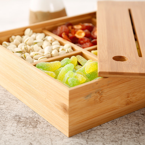 Handmade wooden dry fruit <b>box</b> High-capacity nut storage <b>box</b> Custom <b>decorative</b> wood container - Product Image 1