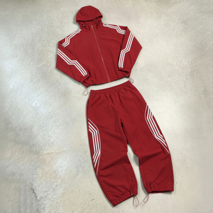 Custom Hooded Solid Spring Tracksuit Windbreaker Set Sport <b>Jacket</b> Zip-Up Nylon Men's Windproof <b>Workout</b> - Product Image 4
