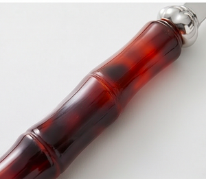 Juego de Cubiertos Vintage con Mango de Bambú, Cubertería de Acero Inoxidable de 5 Piezas, Apto para Lavavajillas, Vajilla para Bodas, Mangos en Tono Rojo - Product Image 2