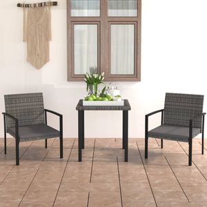 Set da Pranzo Grigio e Nero per Collezione di Mobili da Giardino per Esterni - Product Image 1