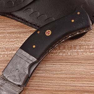 Handmade Damascus Steel Industrial Grade OEM Multi-functional Everyday Carry Folding <b>Knife</b> Liner <b>Lock</b> Pocket Outdoor EDC Wooden - Product Image 2