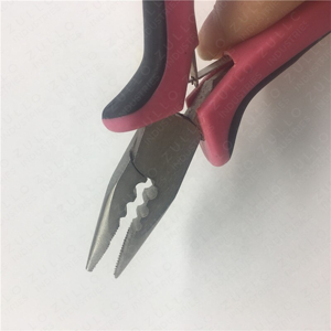 Pince d'installation d'extensions capillaires avec logo personnalisé, en acier inoxydable, poignée en caoutchouc antidérapante, outil professionnel de salon de beauté - Product Image 5