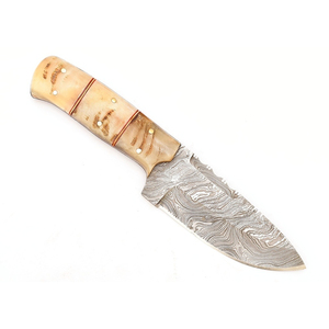 Couteau à dépecer Burraq artisanal en acier Damas de 9 pouces avec une belle poignée et un étui en cuir, parfait pour les activités de plein air et les cadeaux - Product Image 4
