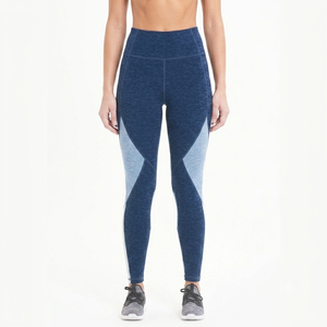 Pantalones de yoga de cintura alta con bloques de color para mujer |   Leggings Deportivos Transpirables Sin Costuras para Gimnasio y Running - Product Image 1