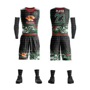 Ensemble d'uniformes de basketball personnalisés pour hommes – Maillot sans manches et short respirant motif tigre pour l'été - Product Image 1