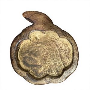 Bols à pâte en bois en forme de citrouille pour Noël, vente en gros, bol en bois de paulownia pour la fabrication de bougies, plateau en bois pour la décoration de la maison - Product Image 1