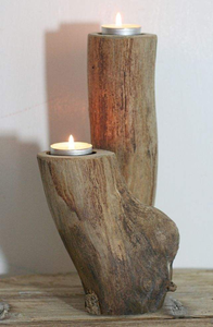Portavelas de Madera para Decoración del Hogar, Hecho a Mano, para Velas de Navidad o Pascua, por Reality Handmade Enterprises - Product Image 5
