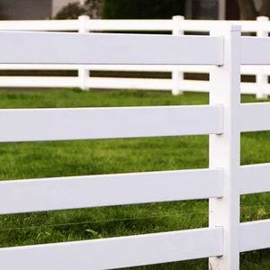 รั้วไวนิลสำหรับฟาร์มและม้า สีขาว ขนาด 1.5*2.4 เมตร คุณภาพสูง ราคาถูกจากโรงงานโดยตรง ผลิตจาก PVC แบบ 4 ราง - Product Image 6