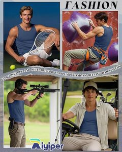 Débardeur en coton premium pour hommes, débardeur de sport sans manches, t-shirt d'entraînement personnalisé avec logo, vêtements de sport pour hommes - Product Image 6