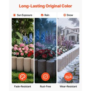 Kit di 4 Bordure Paesaggistiche in Finto Legno da 4,2 m, Blocchi per Bordi da Giardino Senza Scavo per Prati, Aiuole, Sentieri e Cortili - Product Image 5