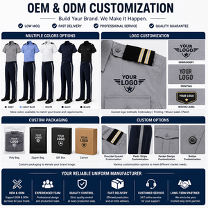 Conjunto de Uniforme de Guardia de Seguridad, Camisa de Manga Corta, Pantalones Formales, Guardia Real, Uniforme de Trabajo Profesional para Oficiales de Hotel - Product Image 5