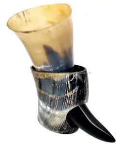 Made In India Drinking Beer/Wine Horn Natural Agate Glossy Finished Luxury Drink Products Wholesale Supplier
