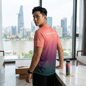 เสื้อปิ๊กเกิลบอล BIDV พิมพ์ลายแบบซับลิเมชั่น ระบายความชื้นได้ดี เสื้อผ้ากีฬาโพลีเอสเตอร์แขนสั้นสำหรับทุกเพศ - Product Image 3