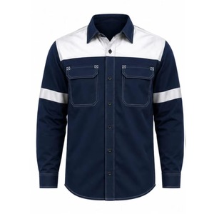 เสื้อเชิ้ต Nomex สำหรับงานเชื่อมโลหะ ปลอดภัย 100% ผ้าฝ้าย แขนยาว สไตล์ตะวันตก สำหรับผู้ชาย เสื้อทำงาน ทนไฟ - Product Image 4