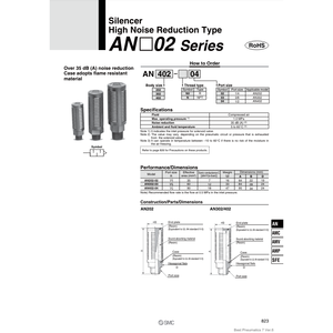 SMC Pneumatics, pieza neumática de silenciador de - Product Image 1