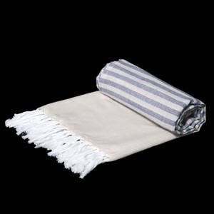 Fournisseur en Inde Gamme exclusive Serviettes de plage Fouta rayées en coton recyclé personnalisées, séchage rapide, douces et aux motifs accrocheurs - Product Image 6
