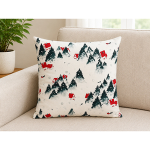 Premium Christmas Printed Cushion Cover, 100% Polyester Decorative Throw <b>Pillow</b> Cover for <b>Sofa</b>, Living Room & Holiday Home Decor - Product Image 3