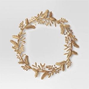 Couronne murale en métal personnalisée, directement de l'usine, motif feuilles botaniques et fleurs, en fer forgé, ornement suspendu, décoration intérieure et extérieure, style rustique vintage pour la maison - Product Image 4