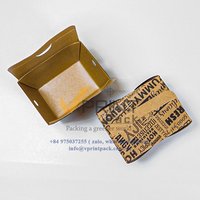 Boîtes de restauration personnalisées, résistantes à la graisse, avec laminage mat, en papier kraft biodégradable, pour sushis et autres aliments
