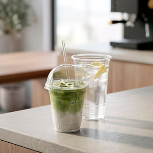 Wholesale QUANG QUAN Disposable Single Wall 95mm PET <b>Plastic</b> <b>Cups</b> 16/20/24 oz Clear for Iced Coffee & Cold Beverages - Product Image 1