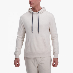 เสื้อฮู้ดดี้ผู้ชายคุณภาพสูงสำหรับฤดูร้อน สไตล์สตรีทแวร์ ผ้าฝ้ายเทอร์รี่ 100% ย้อมสีแบบ Garment Dyed ระบายอากาศได้ดี เป็นมิตรกับสิ่งแวดล้อม แห้งเร็ว สีพื้น - Product Image 2