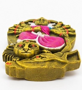 Figurine murale Durga en métal faite à la main, art religieux traditionnel, décoration artisanale en métal, 1 pièce pour Diwali, salon - Product Image 2