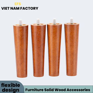 Modern Solid Wood Round Furniture <b>Legs</b> Natural Finish <b>for</b> <b>Sofa</b> Cabinet Dresser Ottoman Round Wooden Furniture <b>Legs</b> - Product Image 4