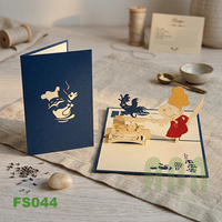 ANN HANDICRAFT - Tarjeta de Agradecimiento 3D Pop-Up de Alta Calidad, Impresa Personalizada, con Diseño de Chef de Cocina y Pollo, Hecha a Mano para Acción de Gracias