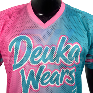 Custom Sublimated Lacrosse Game Jersey Unisex Breathable <b>Mesh</b> Team Uniform Logo Name Number Adults V Neck Lightweight Washed - Product Image 3
