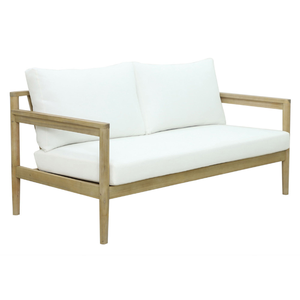 Conjunto de sofás para patio, muebles de exterior con estructura de madera de teca y diseño minimalista para decoración del hogar. - Product Image 3