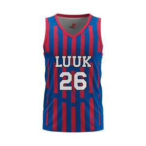 Custom Printed Front Logo Plus Size V Neck <b>Pullover</b> Spandex/Polyester Moisture Wicking Breathable Quick Dry Sleeveless Jerseys - Product Image 4