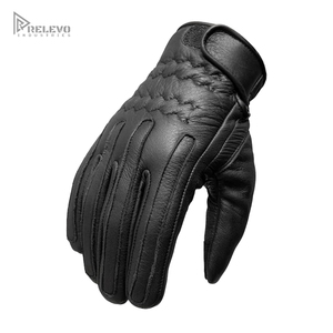 Guantes de Motocicleta de Diseño Personalizado con Detalles en ZigZag y Cuero Premium, Cuero Suave y Agarre Mejorado - Product Image 1