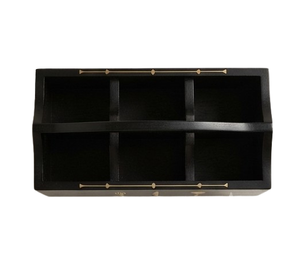Organizadores de Almacenamiento de Madera con Recubrimiento de Polvo Negro, Caddy de Madera Hecho a Medida para Utensilios de Cocina, Caddy de Madera Más Vendido, Organizadores de Almacenamiento para el Hogar - Product Image 5