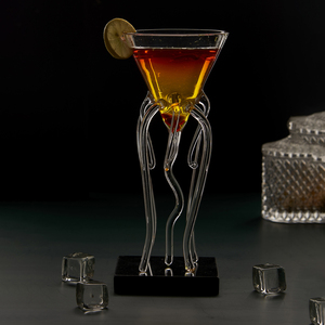 Verre à cocktail en borosilicate style pieuvre, artisanal, vaisselle de bar haut de gamme pour la maison, les restaurants, les fêtes, prix de gros - Product Image 1