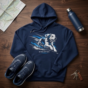 Custom Navy Blue <b>Dog</b> Graphic Pullover Hoodie Men's Casual Sportswear Sweatshirt <b>Hooded</b> Top OEM ODM Wholesale Manufacturer - Product Image 6