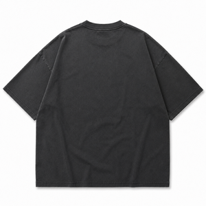 Camiseta de Algodón de Punto de 220g, Corte Regular, Lisa, Suave, para Hombre, Manga Corta, Cuello Redondo, con Logotipo Personalizado, Estilo Casual Urbano - Product Image 3