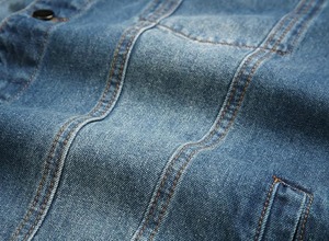 <b>Custom</b> Men's Plain <b>Denim</b> <b>Jacket</b> with Coating Process High Quality Outerwear - Product Image 4