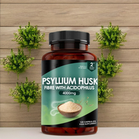 Capsules de Psyllium à base de plantes avec Acidophilus pour le soutien des fibres - Complément alimentaire en marque blanche