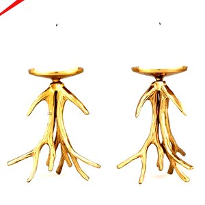 Modernist Antler Pillar Aluminum <b>Candle</b> <b>Sticks</b> Solid Christmas <b>Candle</b> Holder Decoration Stand New & Elegant - Product Image 1
