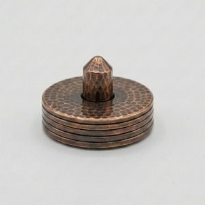 Premium Quality <b>Hammered</b> Metal Coaster Set Bronze Finish Round Drink Mats with <b>Holder</b> Luxury Design Home Decor Tableware Barware - Product Image 5