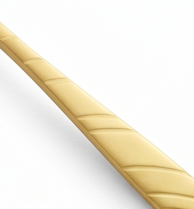 Juego de cubiertos modernos en oro mate con diseño de mango diagonal, ideal para bodas, uso doméstico y hotelero. - Product Image 2