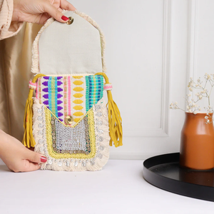 High Quality Fashion Embroidery Handmade Clutch Potli Bag with Beads <b>Sequins</b> Mirror Work for Wedding Party Festive Collection - Product Image 5